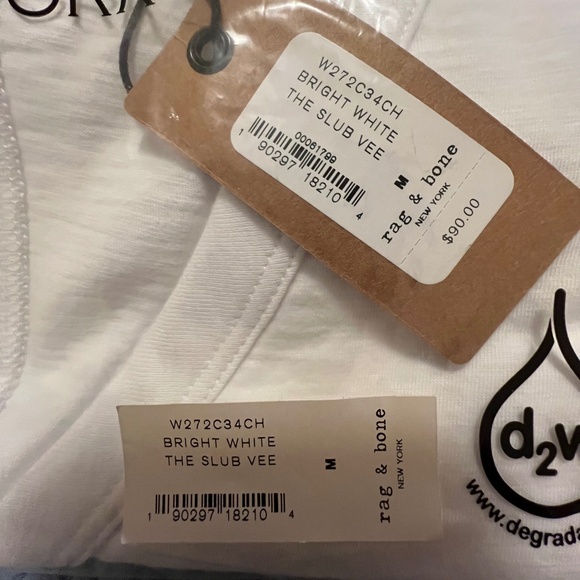Rag & Bone Tee, The Slub Tee, White, M - NWT - Picture 3 of 3